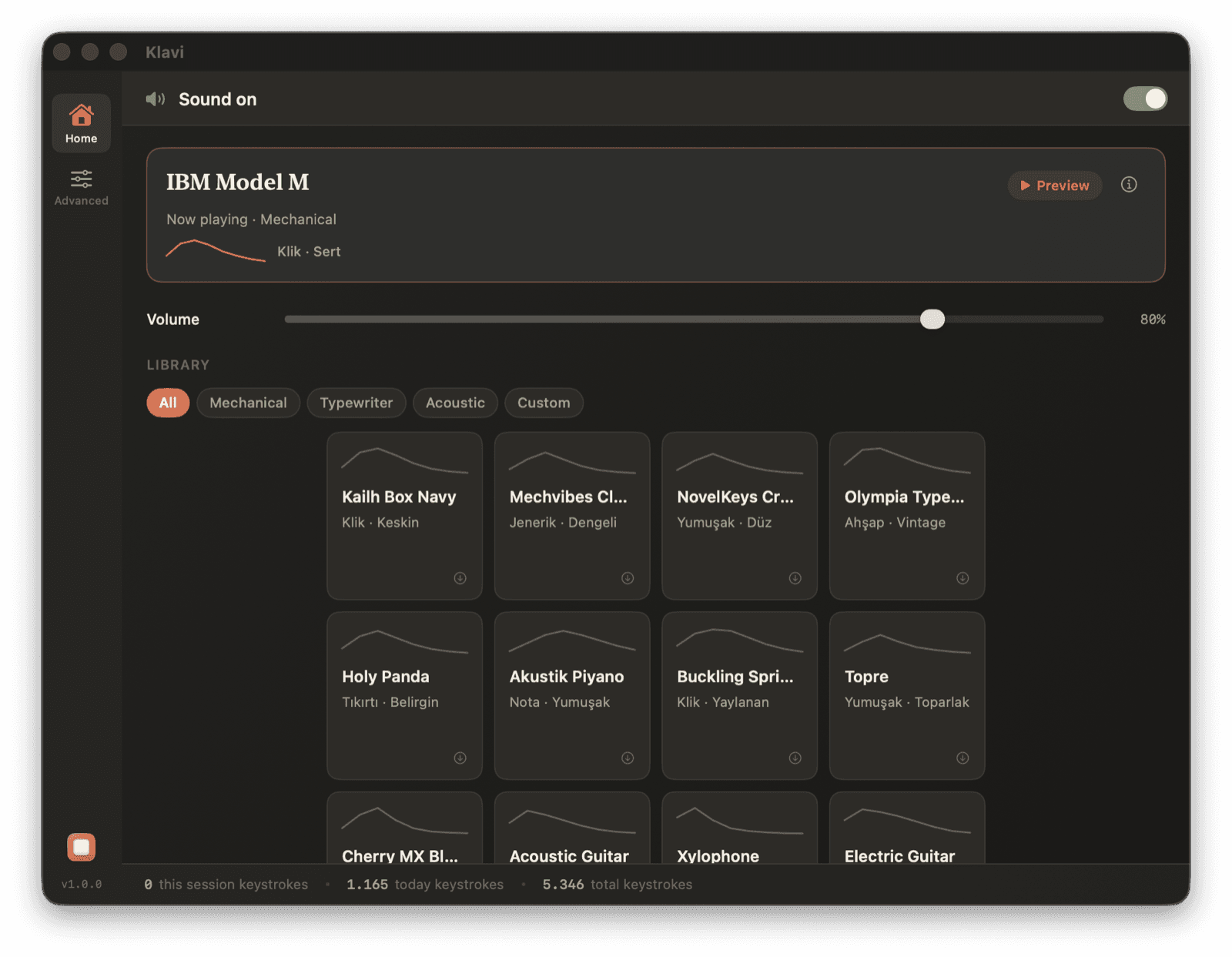 Klavi screenshot